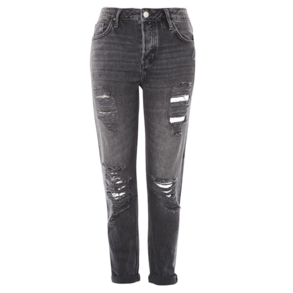 Topshop MOTO Wash Ripped Hayden Jeans